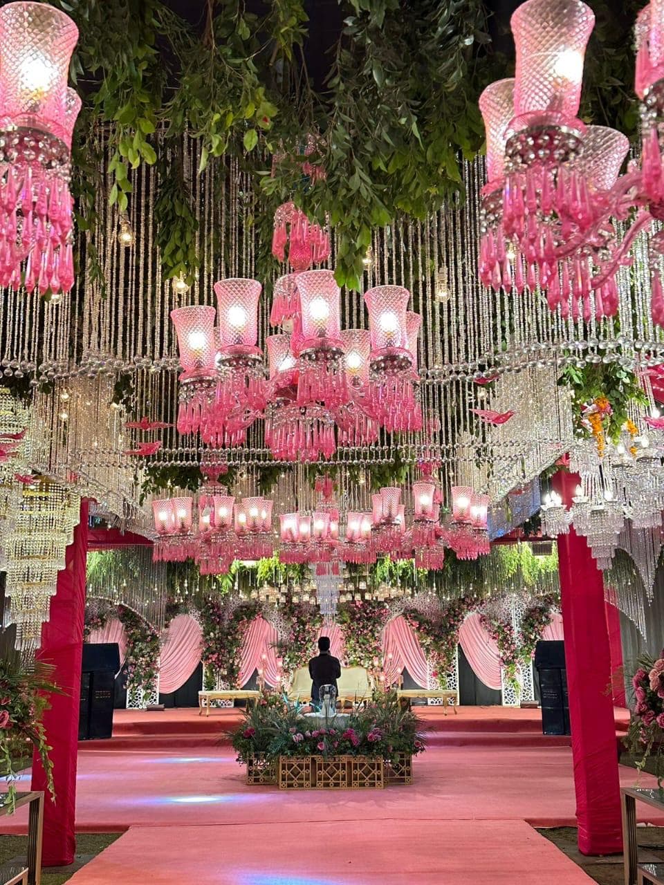 Mehndi event setup close-up Lahore