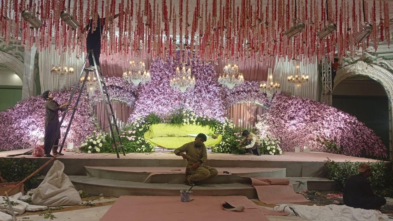 Professional stage installation for entertainment event