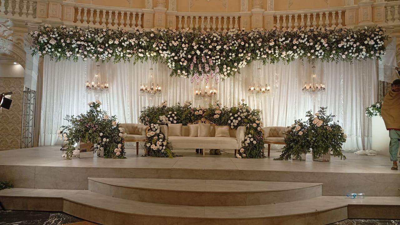 Luxury event stage setup by H&K Events Lahore — grand wedding and corporate event production