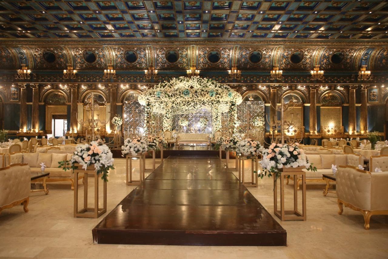 Open-air event structure setup by H&K Events Pakistan